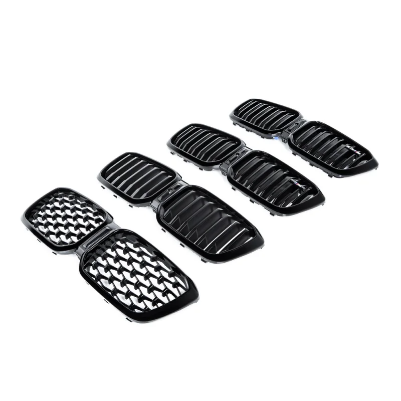 Глянцевый черный одинарный двойной решетка, бампер, сетчатая решетка для почек для BMW X3 X4 серии G01 G02 LCI 2022-IN M Style Facelift