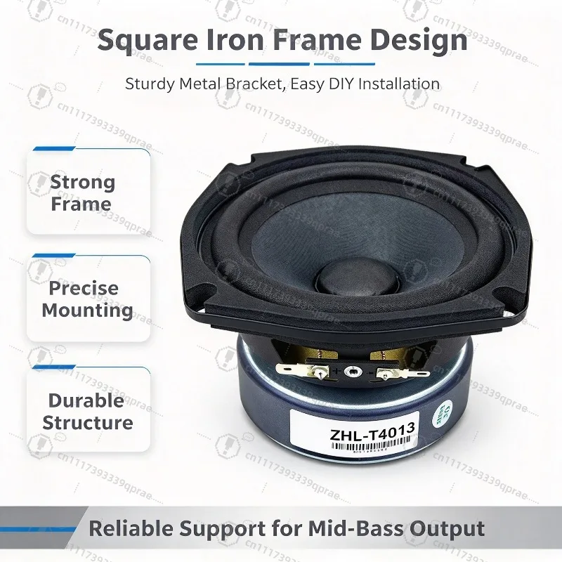 4.5 Inch Mid‑bass Woofer Speaker Unit 8Ohm 50W 120mm Paper Cone Audio Loudspeaker For DIY Sound System