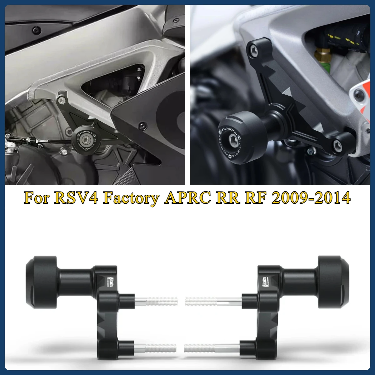 

Motorcycle Frame Crash Bobbins Protection for Aprilia RSV4 Factory APRC RR RF 2009-2014