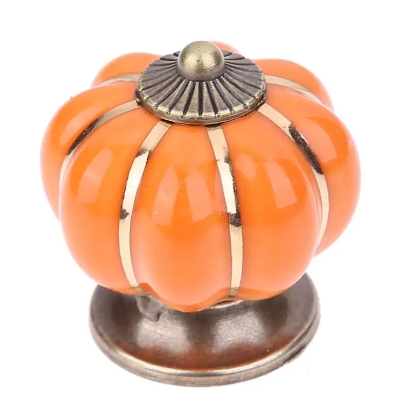 Nowy chiński styl ceramiczny siedmiokolorowy dyniowy kreskówkowy pastoralny nowoczesny minimalistyczny uchwyt szuflady szafki gałka do komody