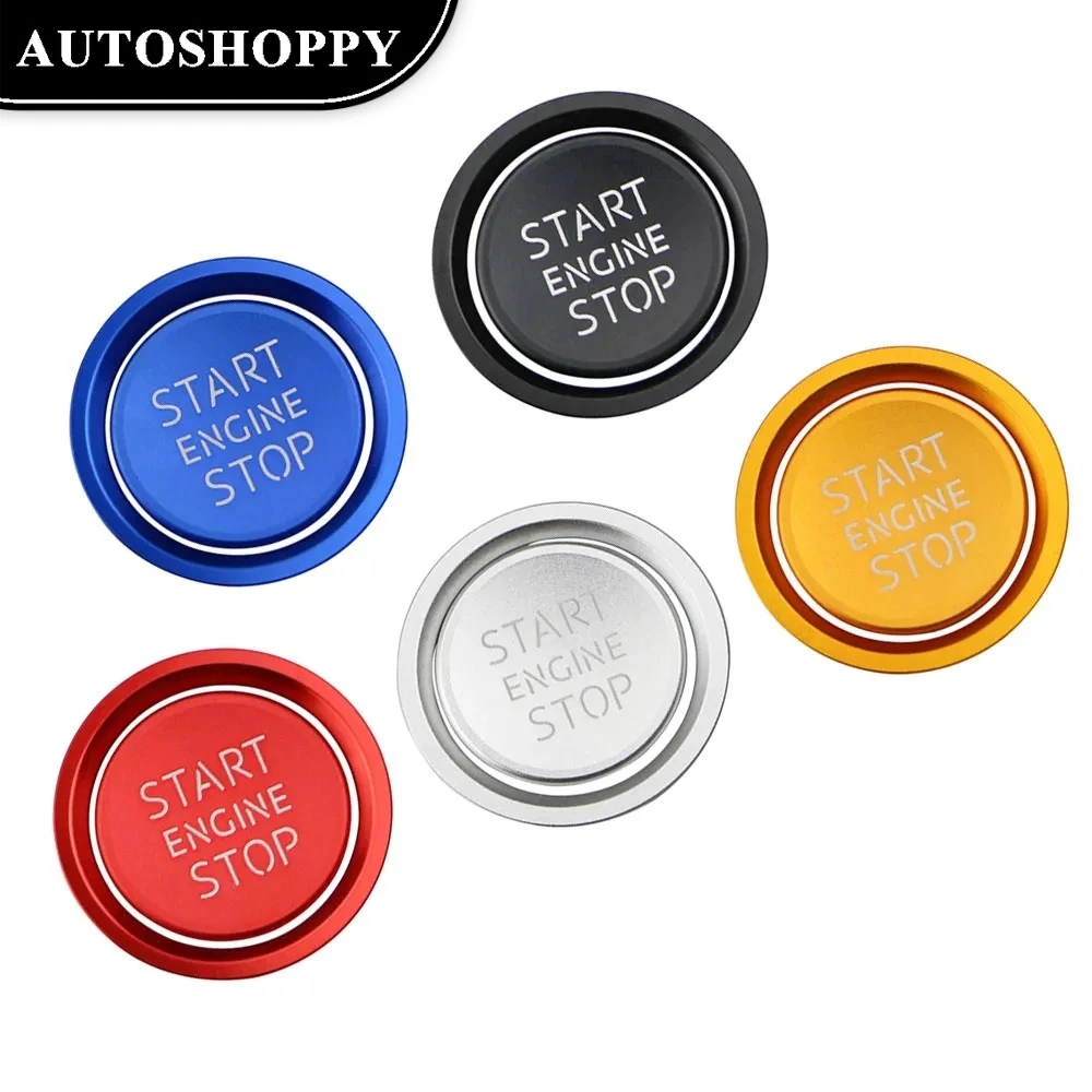 Car Ignition Key Ring Cover for Audi A4 A6 A3 A5 Q3 Q5 Q7 Engine Start Stop Sticker Decorative Switch Button Trim Accessories