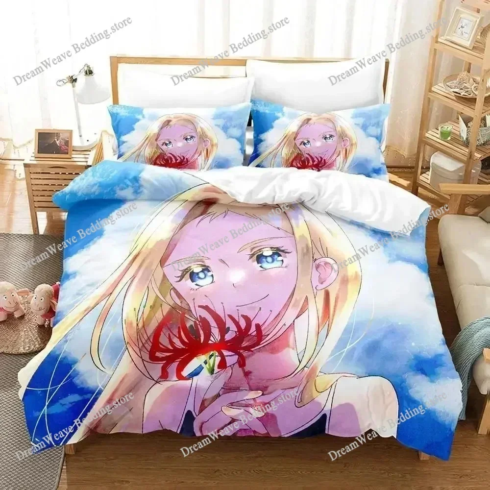 3D Print New Summer Time Rendering Bedding Set Anime Set Adult Kid Bedroom Kawaii Girls Duvet Cover Sets Home Textileextile