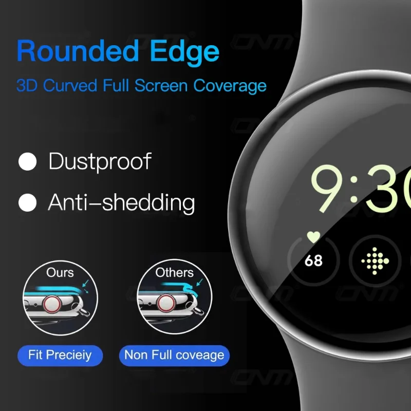 Protector de pantalla completa 5D para Google Pixel Watch, cubierta de película protectora, no cristal para Google Pixel, accesorios para reloj inteligente, 5/1 Uds.