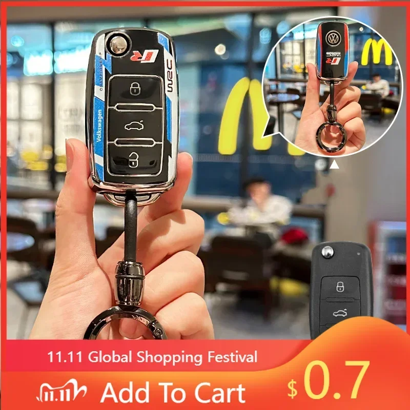 

For VW TPU Track Style Car Key Case Cover For VW Volkswagen Polo Tiguan Passat B5 B6 B7 Golf 4 5 6 MK6 Jetta Lavida Auto Acces