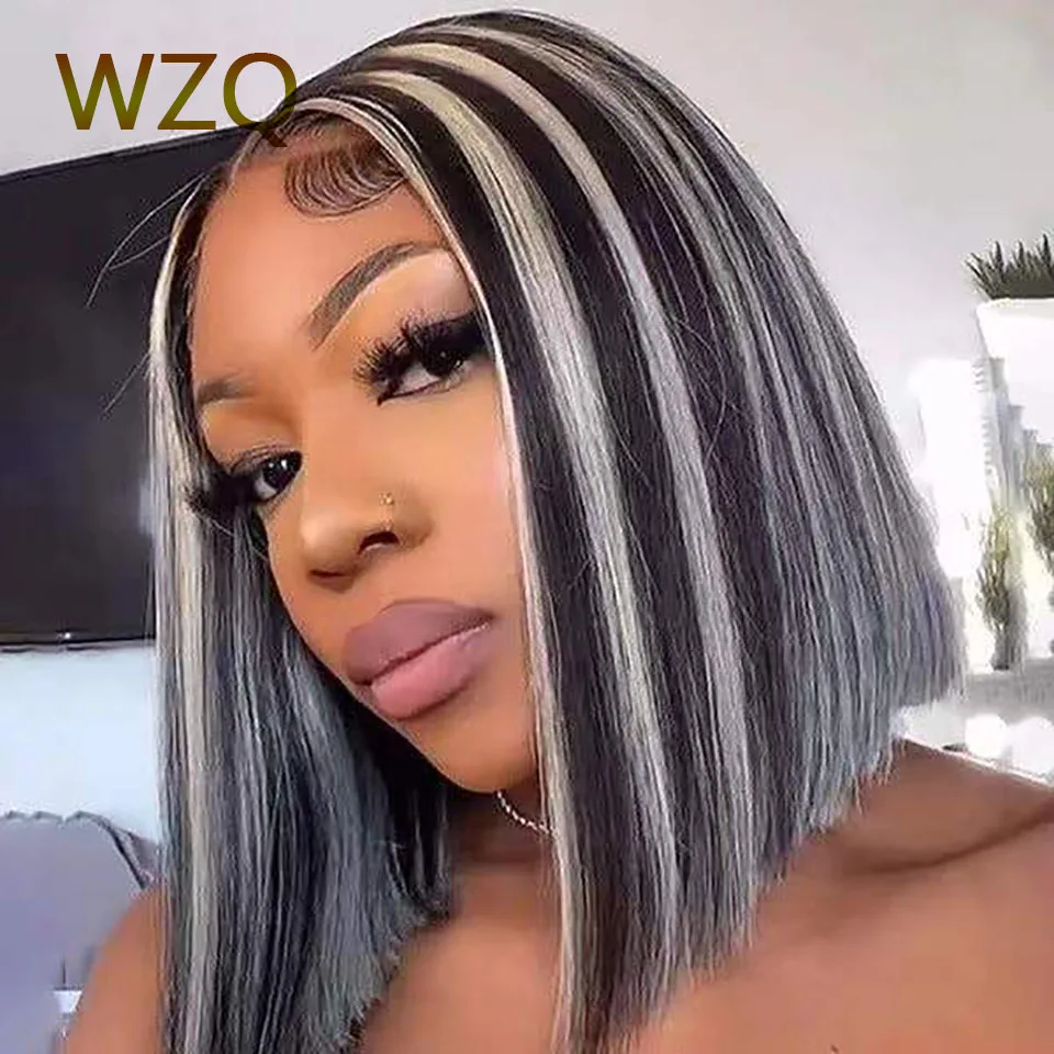 

13x4 Прозрачный парик фронта шнурка Боб из человеческих волос Ombre Медовый блондин 13x4 Парики 60 Черный цвет Прозрачный фронтальный парик шнурка 180%