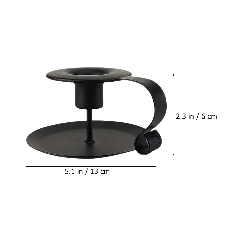 2Pcs Tea Cup Holders Safe Metal Retro Creative Decorative Candlesticks for Home Tabletop Weddings Parties