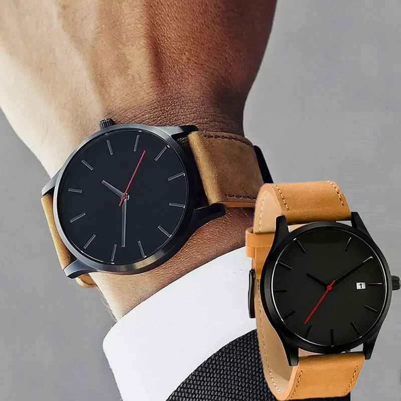 

Watch Men Fashion Sport Watches For Male Calendar Leather Band Casual Quartz Wristwatches Clock Relógio Masculino Reloj hombre