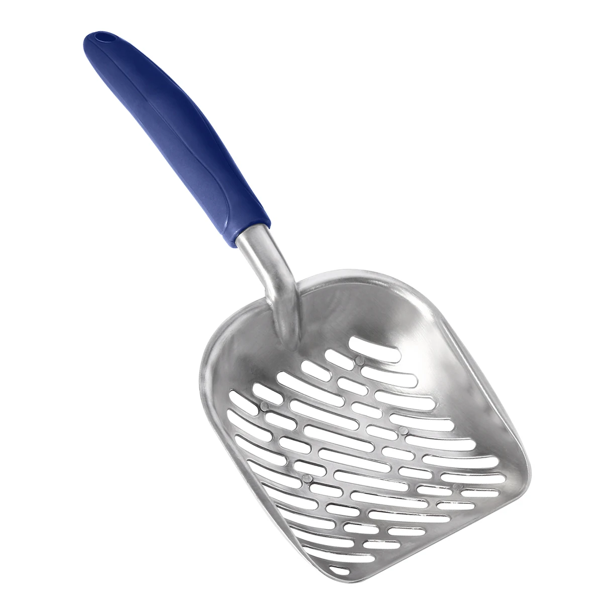 

Durable Metal Cat Litter Scoop Blue Long Handle Large Scoops Corners Cleaning Effective Vigorous All Litter Types