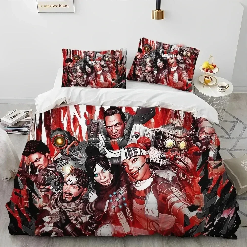 

Luxury New 3D Print A-Apex Legends Bedding Set Duvet Cover Bed Set Quilt Cover Pillowcase king Queen Size Boys Adult Bedding Set