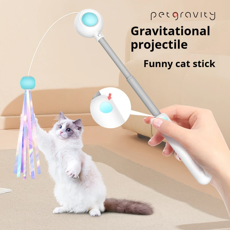 

Gravity Laser Cat Teaser Cat Self Hi Feather Bell Replacement Can Add Catnip Pet Supplies Kitten Toys