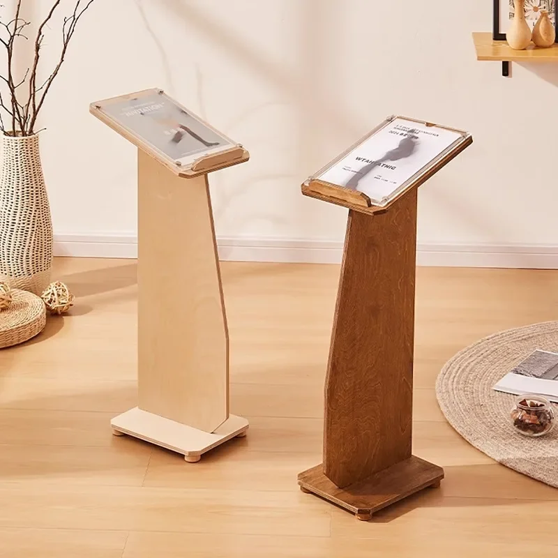 Acrylic Standing Brand Price List Display Brand Restaurant Hotel Art Museum 4S Store Display Stand Vertical Floor Shelf