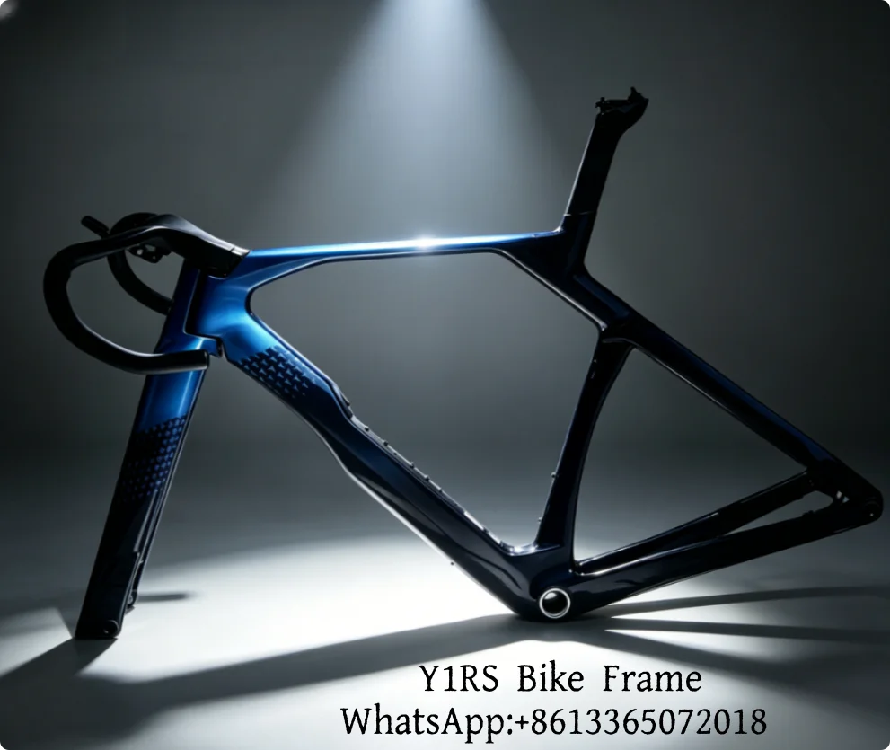 The latest Y1RS Carbon Road Frameset Disc Brake many colors Y1RS Bike Frame with handlebar Compatible Di2