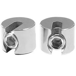 2 Pcs Stainless Steel Cable Clip Wire Rope Clamp Fastener Thread Holder Fence Deck Railing Electrical Equipment Supplies