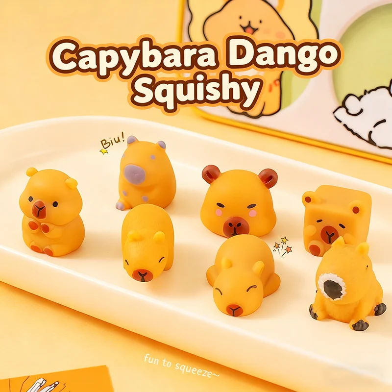 موتشي اسفنجي مكافحة الإجهاد اللعب Kawaii كابيبارا تاباس اسفنجي ضغط تململ اللعب الحسية الإجهاد الكرة حفلة هدية مكتب الديكور