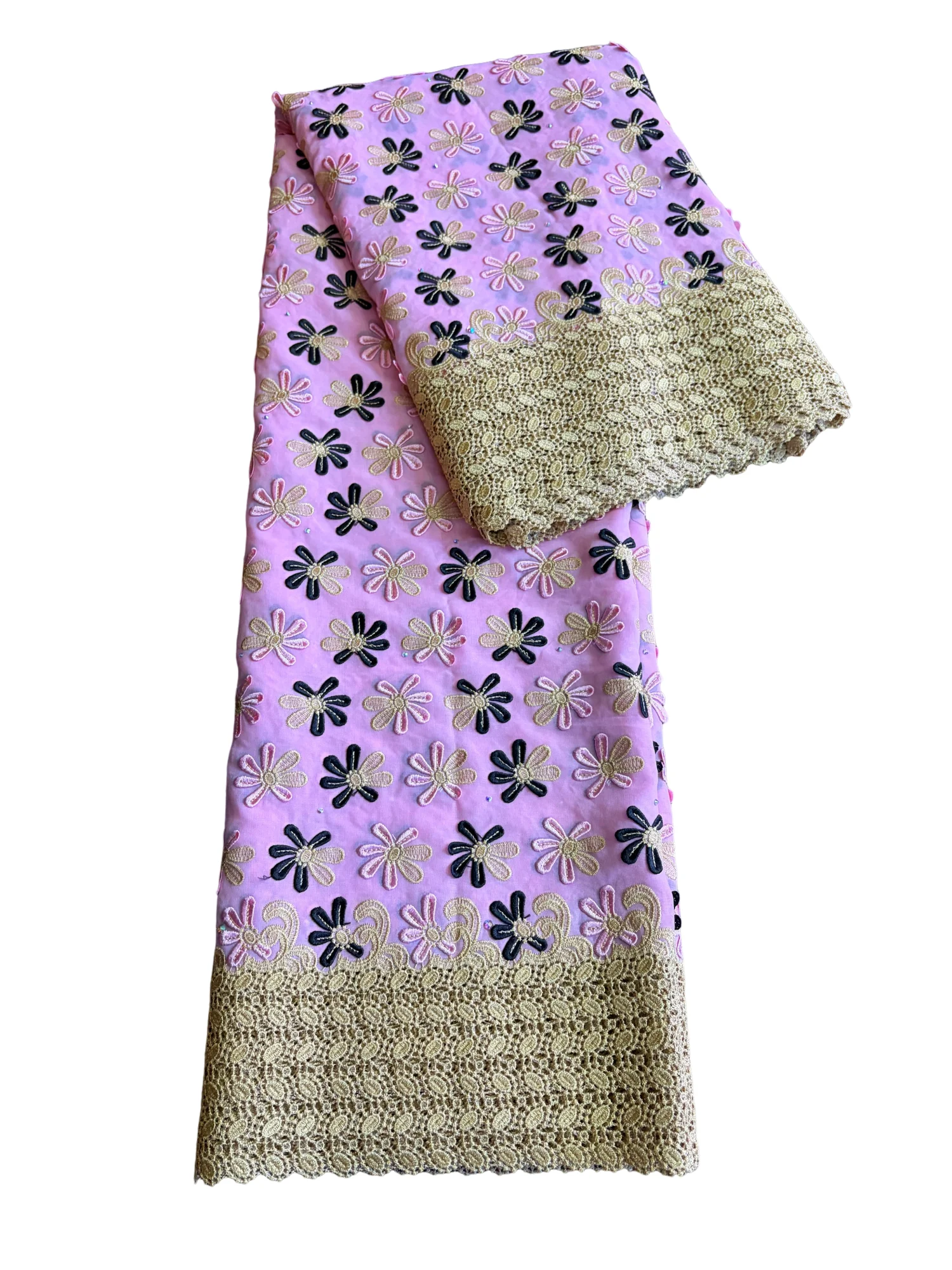 

3D African 100% Cotton Swiss Laces in Switzerland For WaterSoluble Edge 2025 High Quality Applique Flower Nigerian Wedding Dress