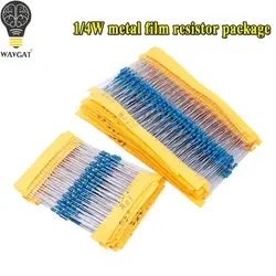 300 600 PCS /Set 1/4W Resistance 1% 30 Kinds Each Value Metal Film Resistor Assortment Kit resistors 100R 1K 47K 10K 100K 4K7