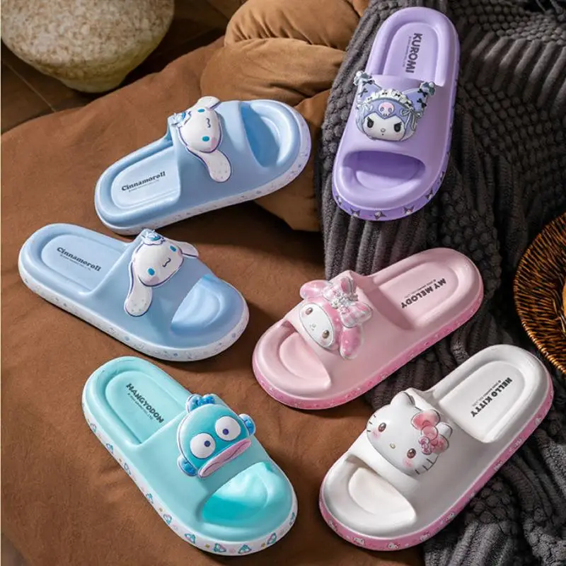 

Sanrio Kuromi Cartoon Fashion Slippers Summer New Style Collection Waterproof Breathable Anti Slip Wear Resistant Cool Slippers