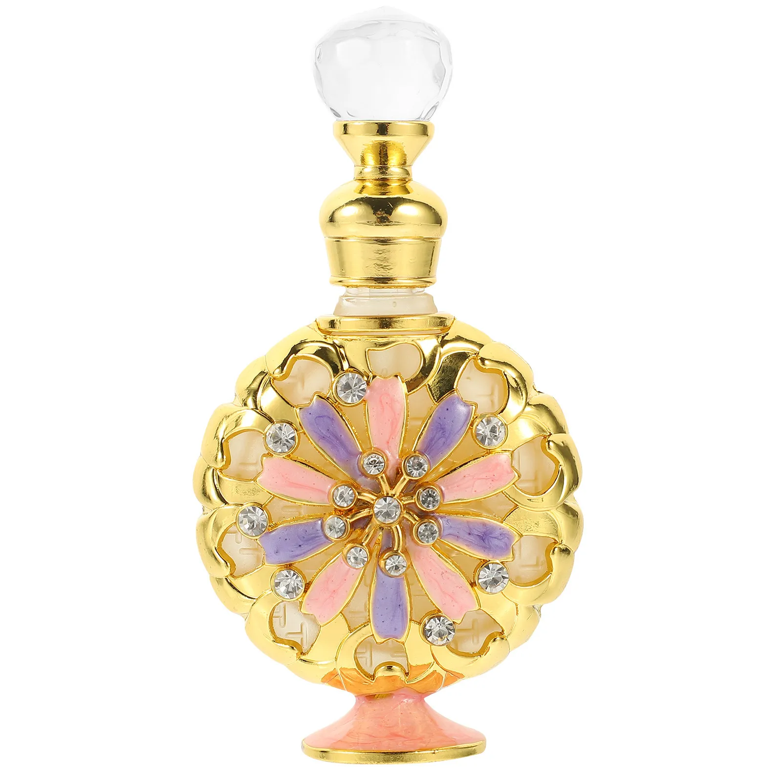 Empty Perfume Bottle Portable Vintage Glass Travel Refillable Essential Oil Storage Small Fragrance Bottle Easy to Carry