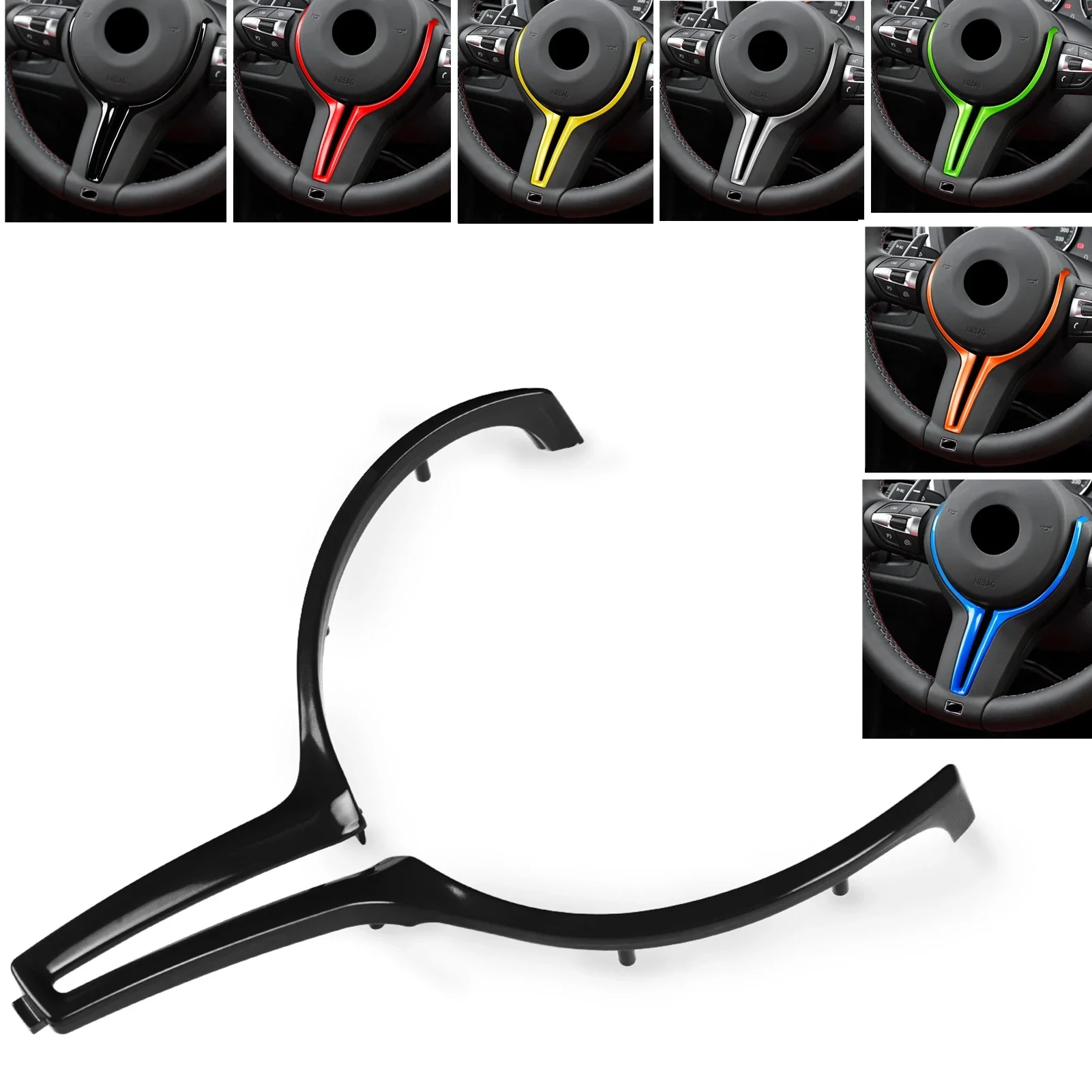 M Power Steering Wheel Trim Car Steering Wheel Frame Cover Trim Replacement Kit For BMW M2 F87 M3 F80 M4 F82 M5 F10 M6 F06