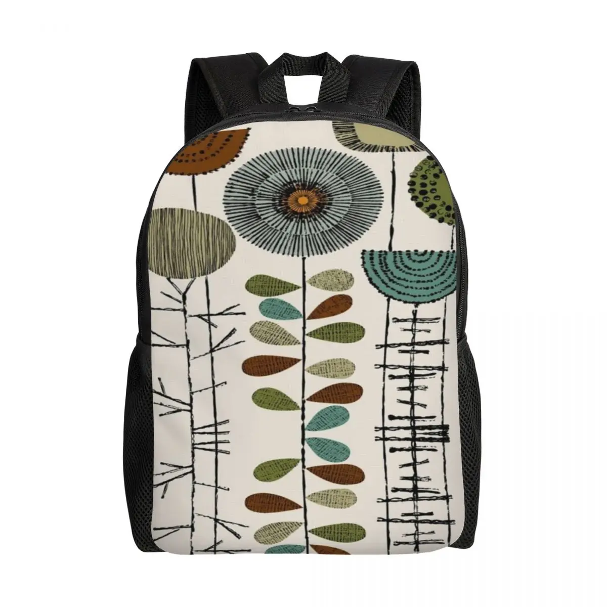 

Scandinavian Floral Orla Backpack for Women Men Water Resistant College School Orla Kiely Mid Century Modern Bag Print Bookbags