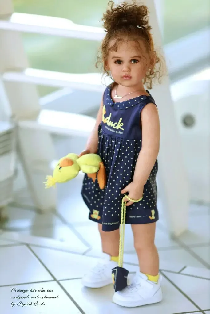 Zestaw dla lalki Reborn EGO 32 cale, Louisa, edycja limitowana, popularny zestaw, miękki korpus, wrażenie dotyku jak świeży, kolorowy zestaw winylowy.
