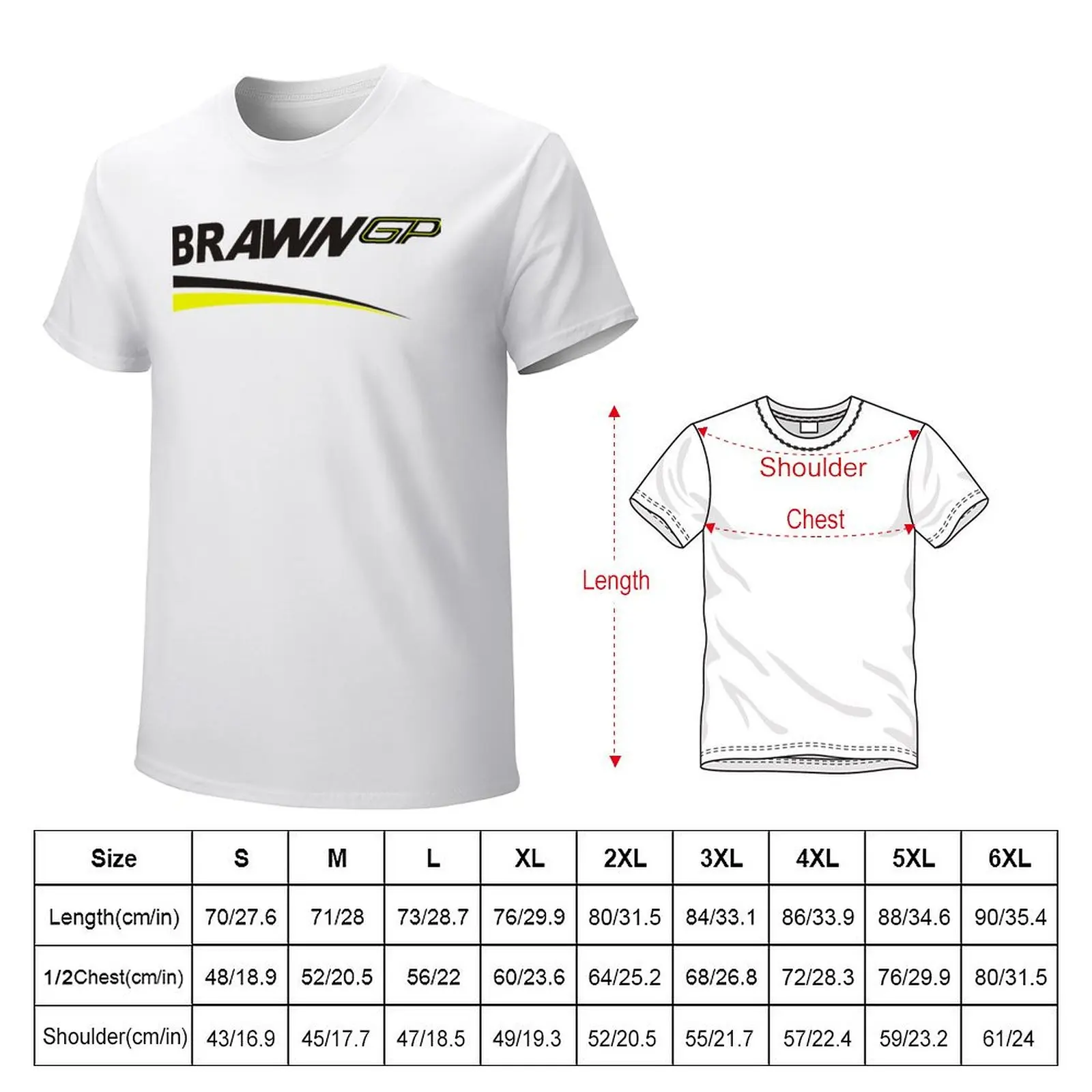 Brawn GP T-shirt vintage clothes vintage plain heavyweight t shirts for men