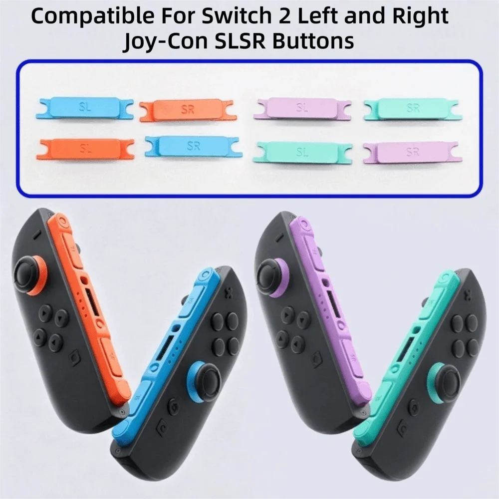 4pcs/Set Metal SL SR Buttons Raised Button Left Right Set Controller Shoulder Buttons Replacement for Nintendo Switch 2 Joy-Con