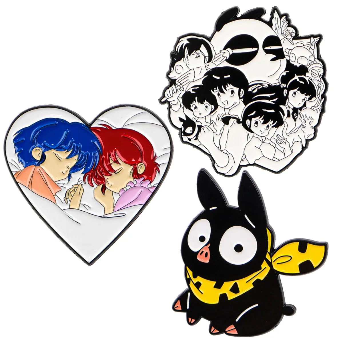 Süßes schwarzes Schwein Emaille Pin Metall Anime Mädchen Brosche Rucksack Hut Tasche Kragen Revers Abzeichen Männer Frauen Modeschmuck Sammlung Geschenk