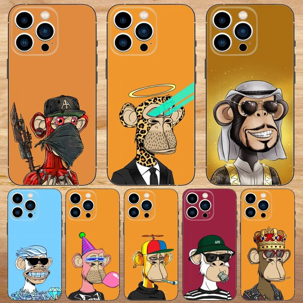 Bored Ape Yacht Club Phone Case For iPhone15,14,13,12,11,Pro,Max,Plus,Mini,X,XS,XR,8,7,6,S,Plus,SE Soft Black Case