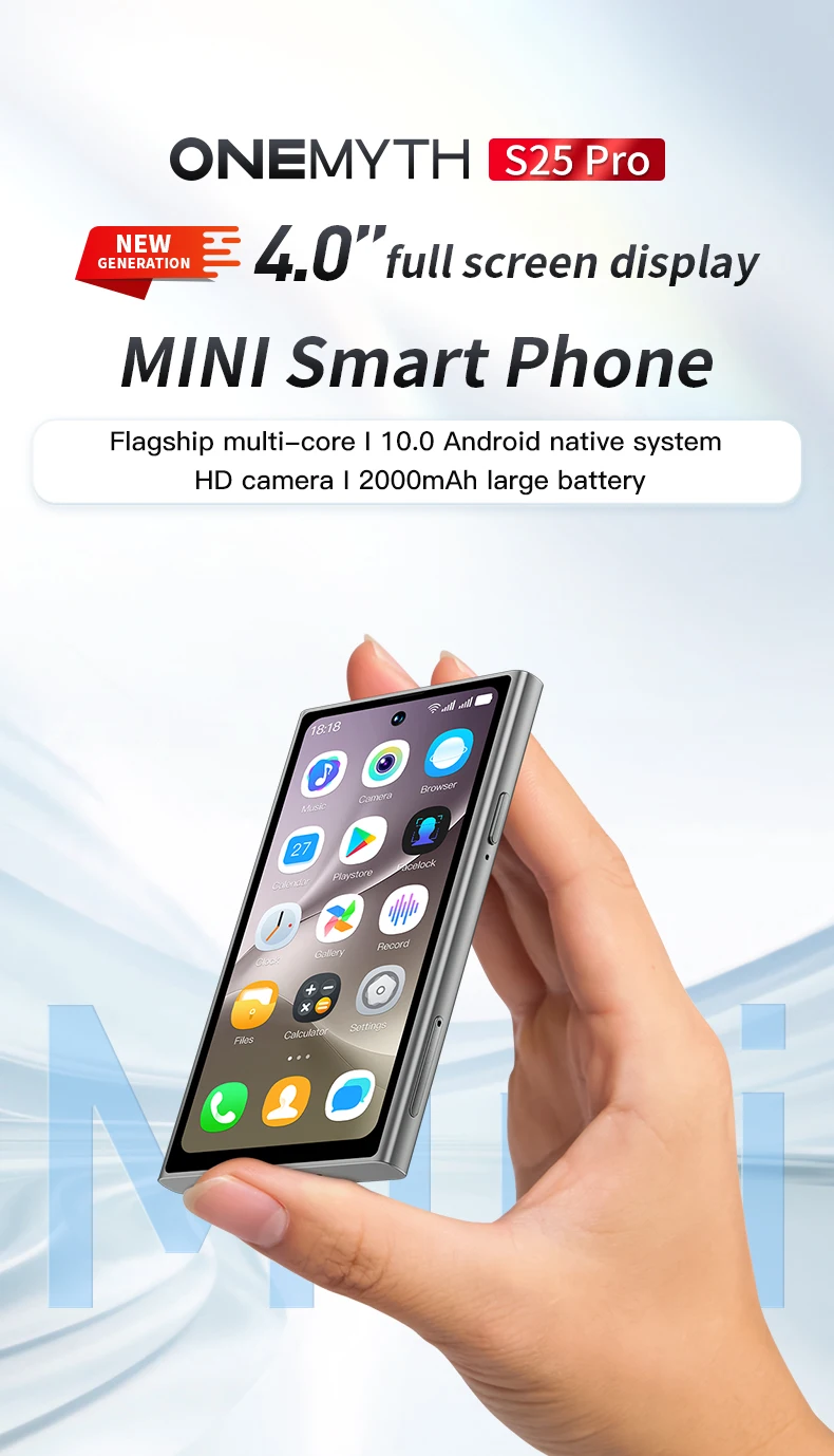 ONEMYTH S25 Pro 3G Smartphone 4.0inches MTK 2GB RAM 16GB ROM Dual SIM Card 5MP 2000mAh Type-C Android Cellphone Face Unlock