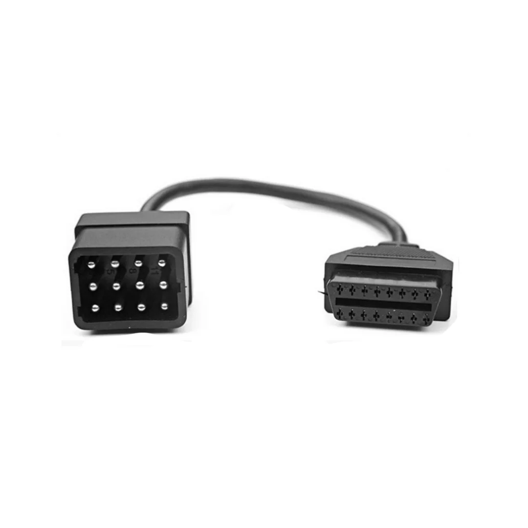 For Renault 12 pin Cable OBD OBD2 Connector Adapter Truck Diagnostic Cable Extension Cable 16pin for Renault 12pin