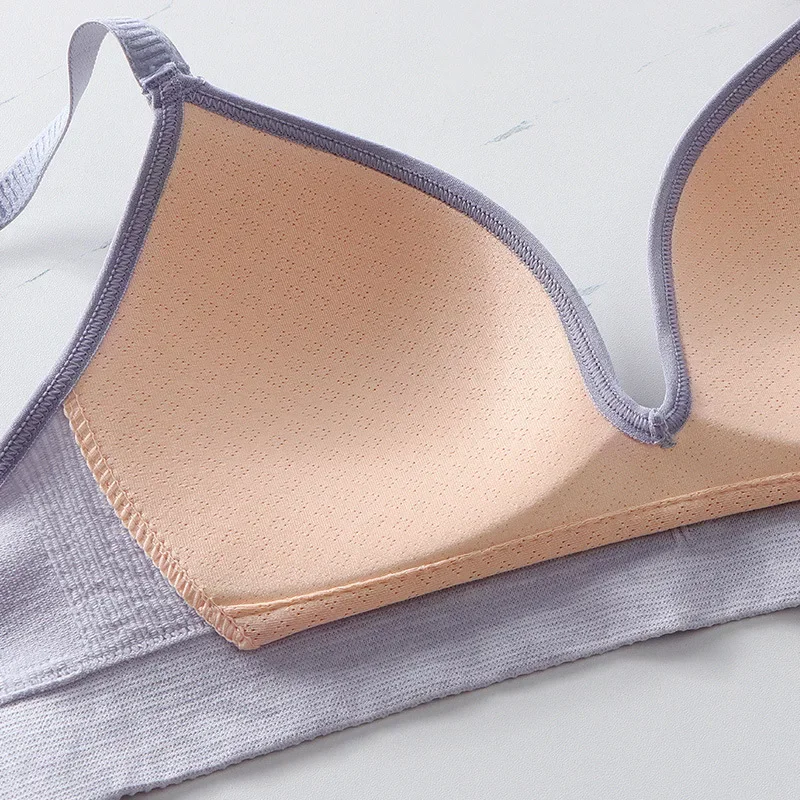 Spring Summer No Steel Ring Soft and Comfortable Thin Girls Bra Student Underwear Adjustment Triangle Cup Girl Bra Brasieres