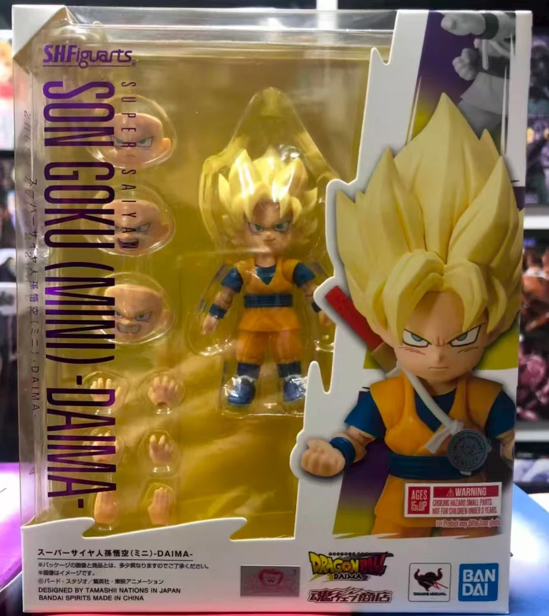 

【Оригинал】BANDAI SHF SUPER SAIYAN SON GOKU (MINI) Dragon Ball DAIMA Фигурка Модель игрушки