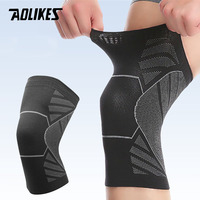 AOLIKES 1PCS Fitness Cycling Knee Support Braces Elastic Nylon Sport Compression Knee Sleeves for Running Cycling Basketball