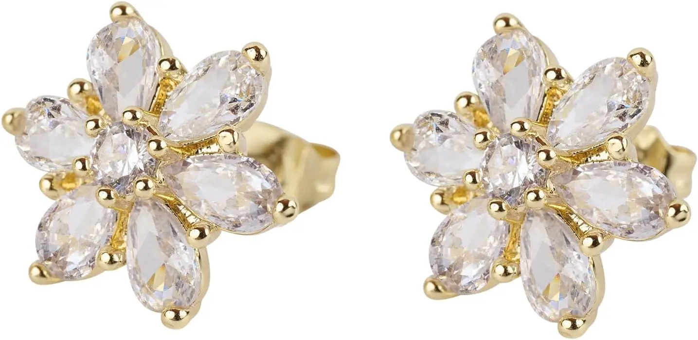 

14K Gold Earrings for Women with Cubic Zirconia – Ideal Jewelry and Accessories as Gifts for