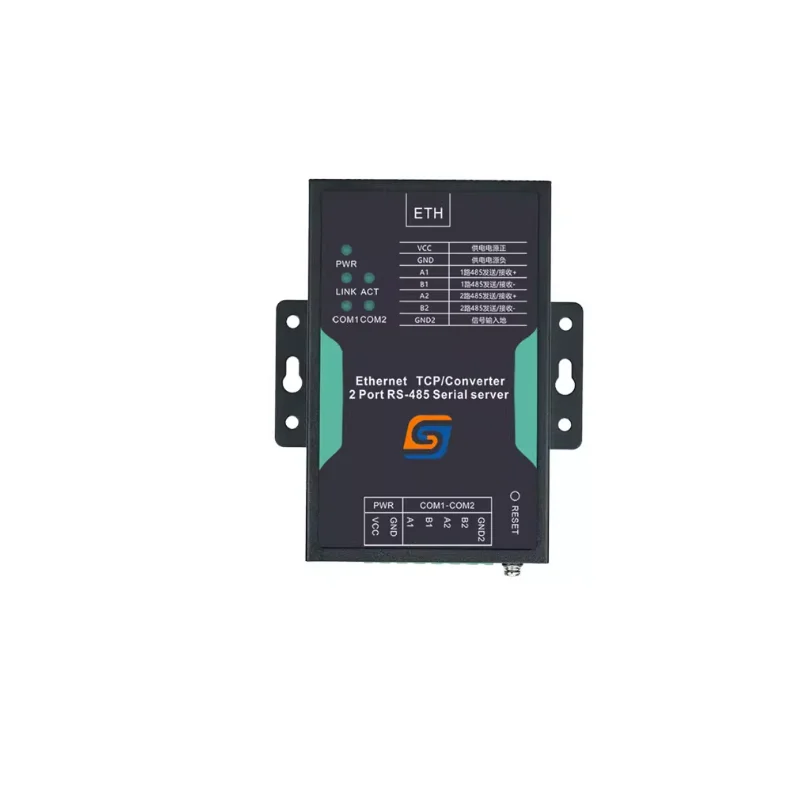 2-channel RS485 to Ethernet dual serial port server Ethernet to 485 serial port to network port Modbus gateway accessories