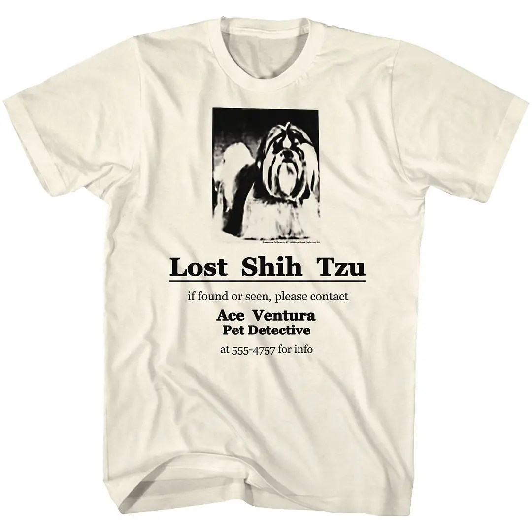 Ace Ventura Pet Detective Lost Shih Tzu Movie T Shirt