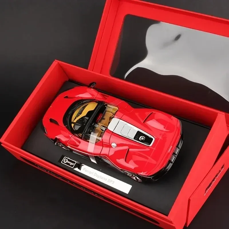 Bburago 1:18 Ferrari Daytona Sp3 versione raffinata auto Diecast Model Edition lega veicolo di lusso giocattoli collezione ornamenti regalo