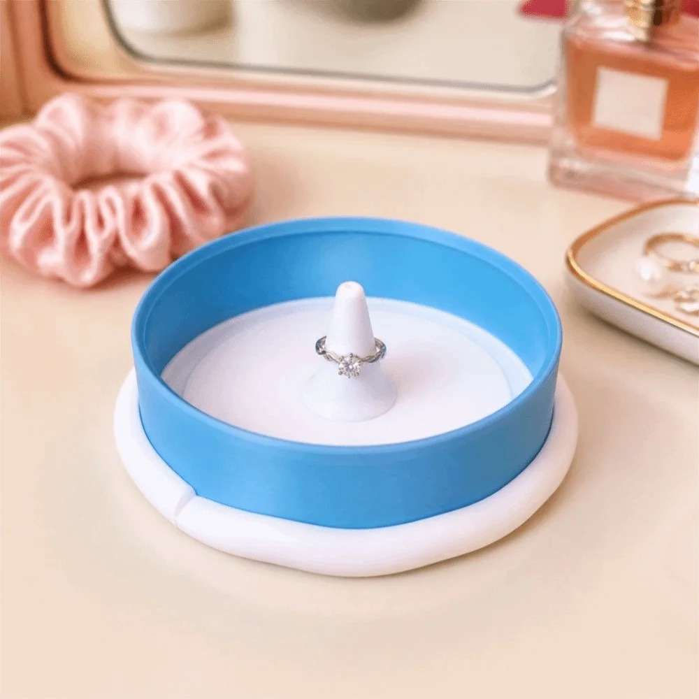 Cartoon Cake Shaped Jewelry Box Multi-Layer Compartment Multi-Layer Jewelry Organizer Multi Grid Desktop Earring Storage Case