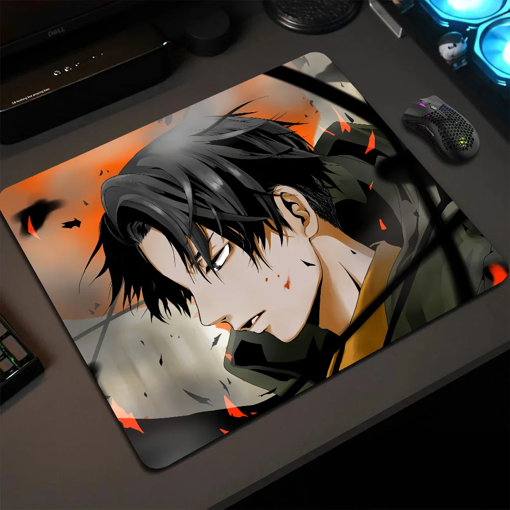 

Levi Ackerman Attack On Titan Anime Mousepad Small LockEdge Mouse Pad For Gamers Computer Desk Pad Anti-slip Rubber