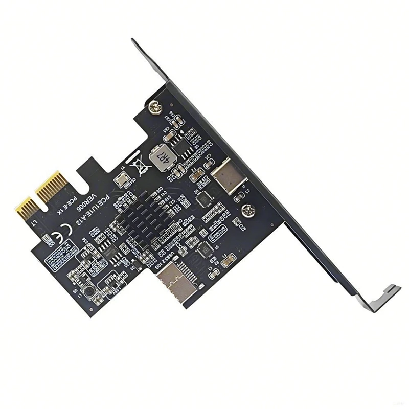 Cartão de Expansão para Desktop, PCI-E 1X para Type-E Plus, Type-C, USB 3.2, GEN2, 10Gbps, Chip ASM3142