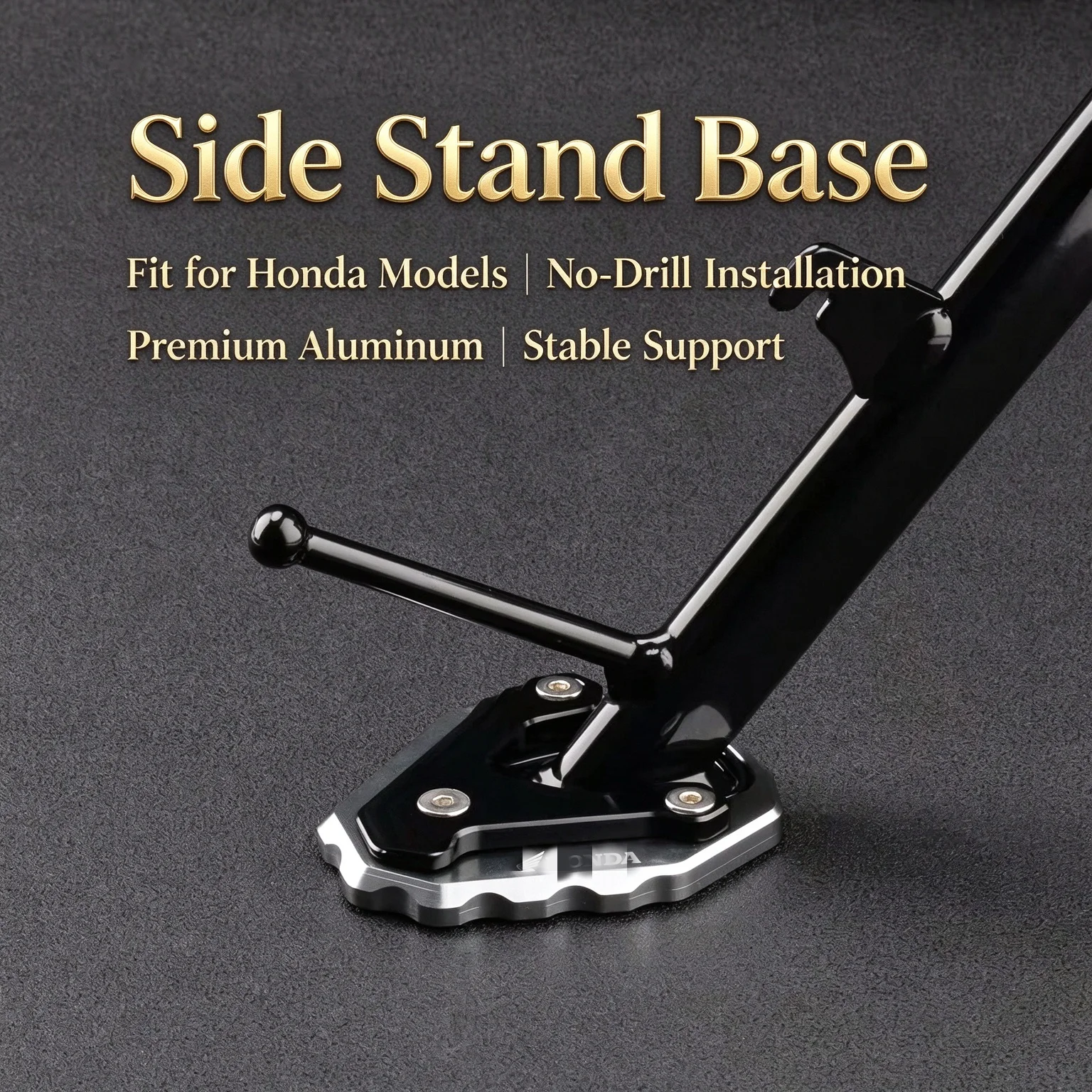 Motorcycle Side Stand Enlarger Pad Anti Slip Heavy Duty Extension Plate for Honda NX400 NX500 CL500 CL300 Motorbike Accessory