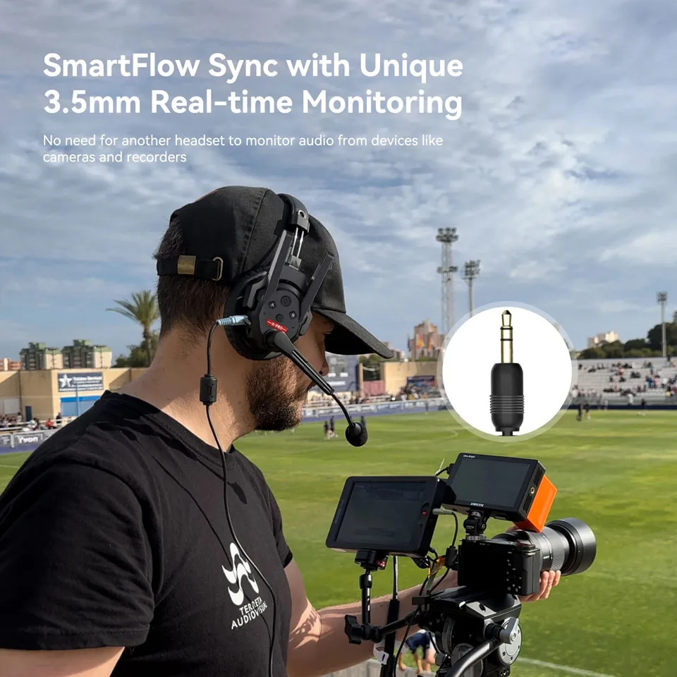 Synco Xtalk Xpro Series 2.4GHz Wireless Teamwork Communication Headset Real-time Monitor Single-ear Headset for Outdoor