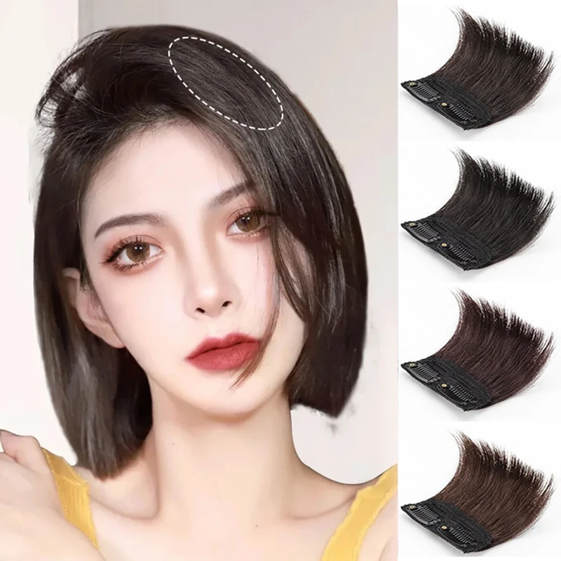 

Синтетическая короткая прямая подушечка 10 см, невидимая подкладка для наращивания волос, верхняя боковая крышка, шиньон для женщин