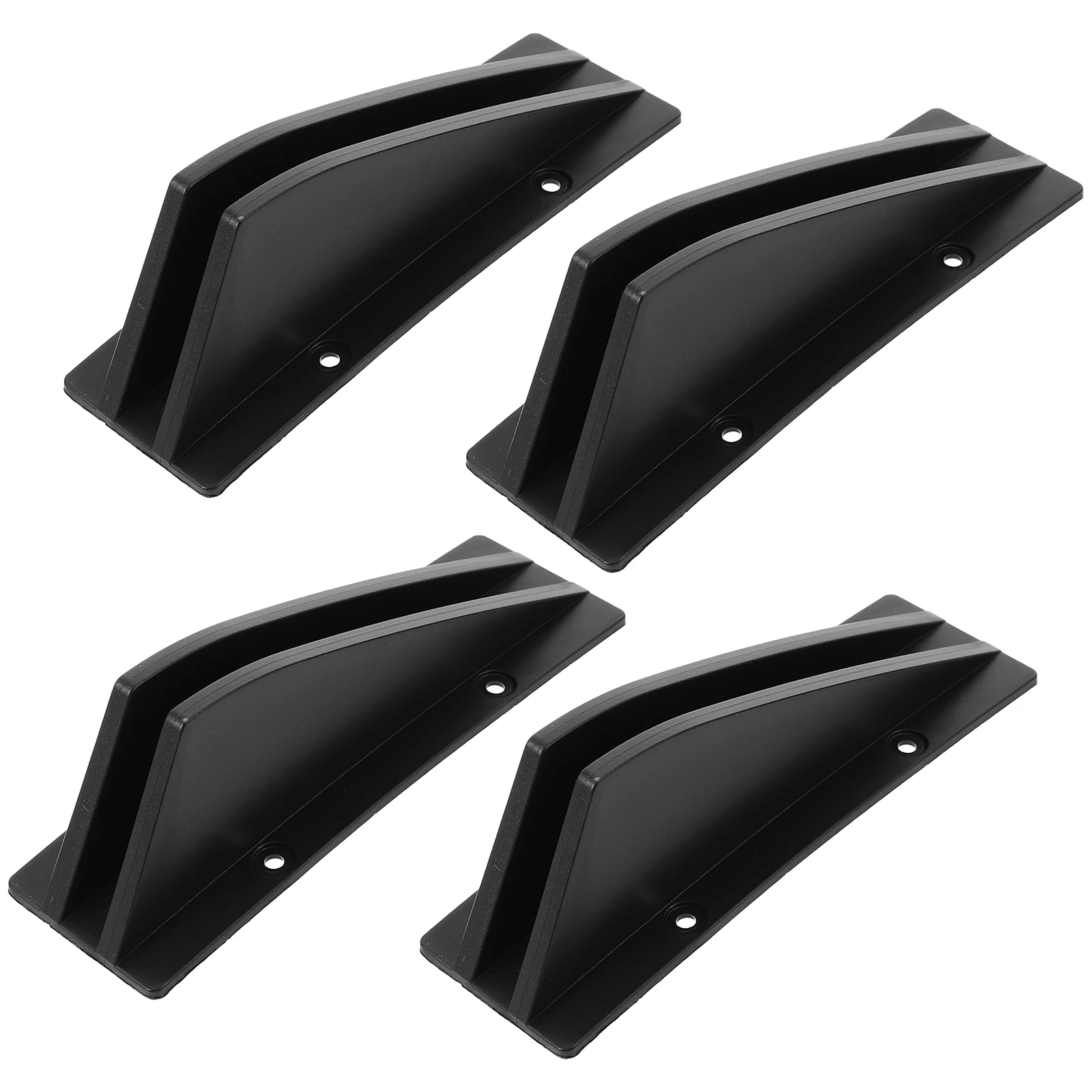

4pcs Car Spoiler PP Material Rear Bumper Diffuser Universal Tail Protection Anti Collision Aerodynamic Shark Fin Design