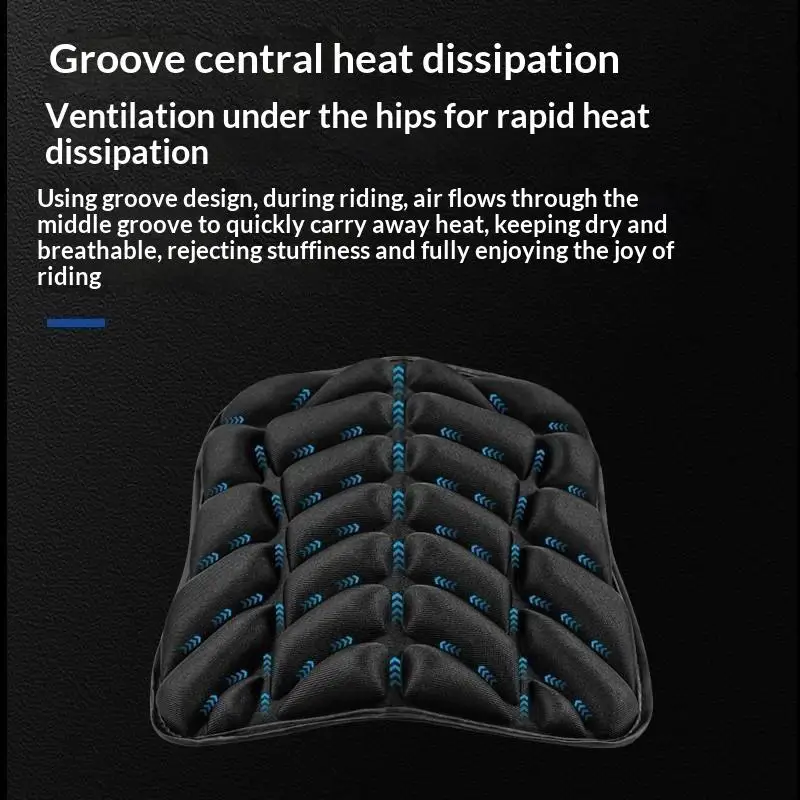 Motorcycle Seat Cushion 3D Gel Breathable Shock Absorbing Universal Soft Pad for Motorcycle Enthusiasts Riding Trips