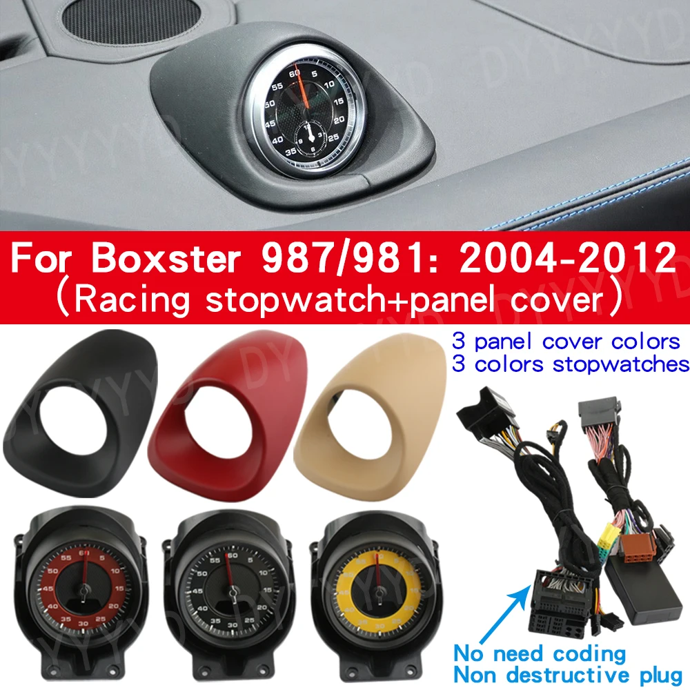Stopwatch For Porsche cayman 718 boxster 987 981 911 Carrera997 Stopwatch clock Targa Dashboard Chrono Stopwatch Car accessories