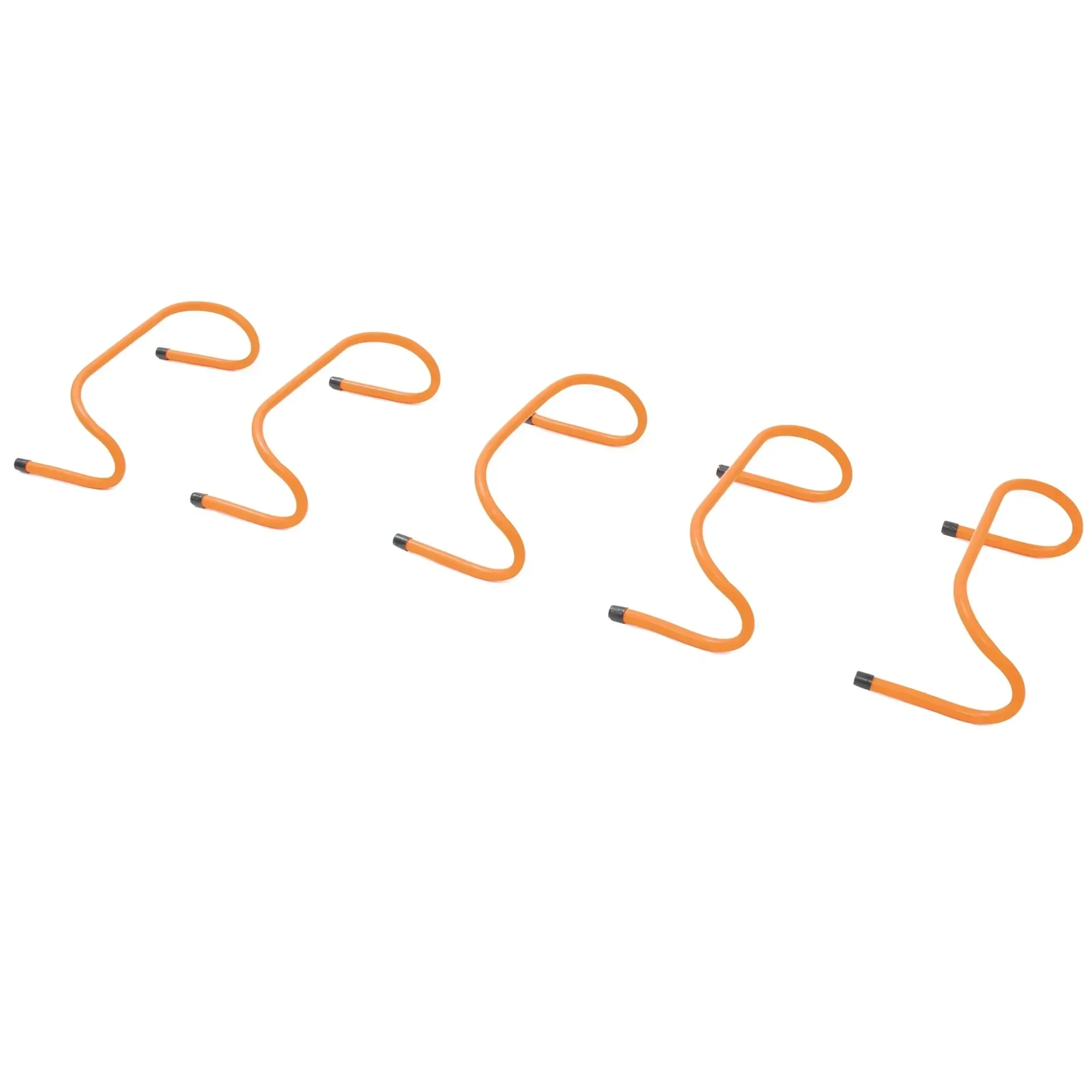 Set 5 Rintangan Latihan Kecepatan Enam Inci, Peralatan Kelincahan dengan Tinggi yang Dapat Disesuaikan untuk Latihan Lari, Sepak Bola & Kebugaran