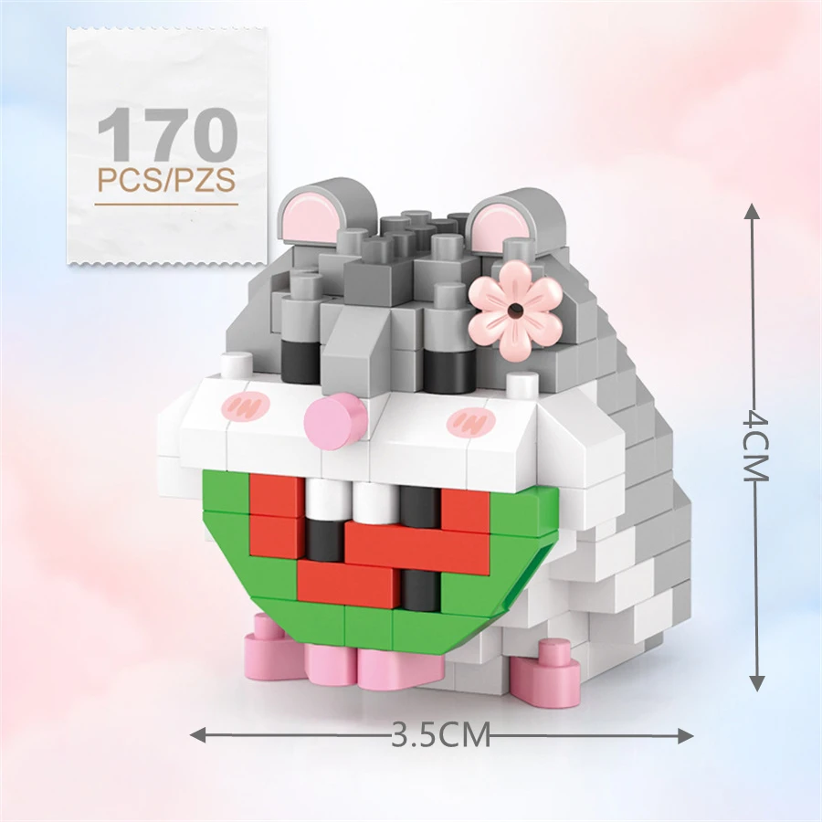 8 Styles Cute Animal Mini Rabbit Building Blocks Puppy Cat Model Dog DIY Bricks Toys For Boys And Girls Birthday Gift For Kid