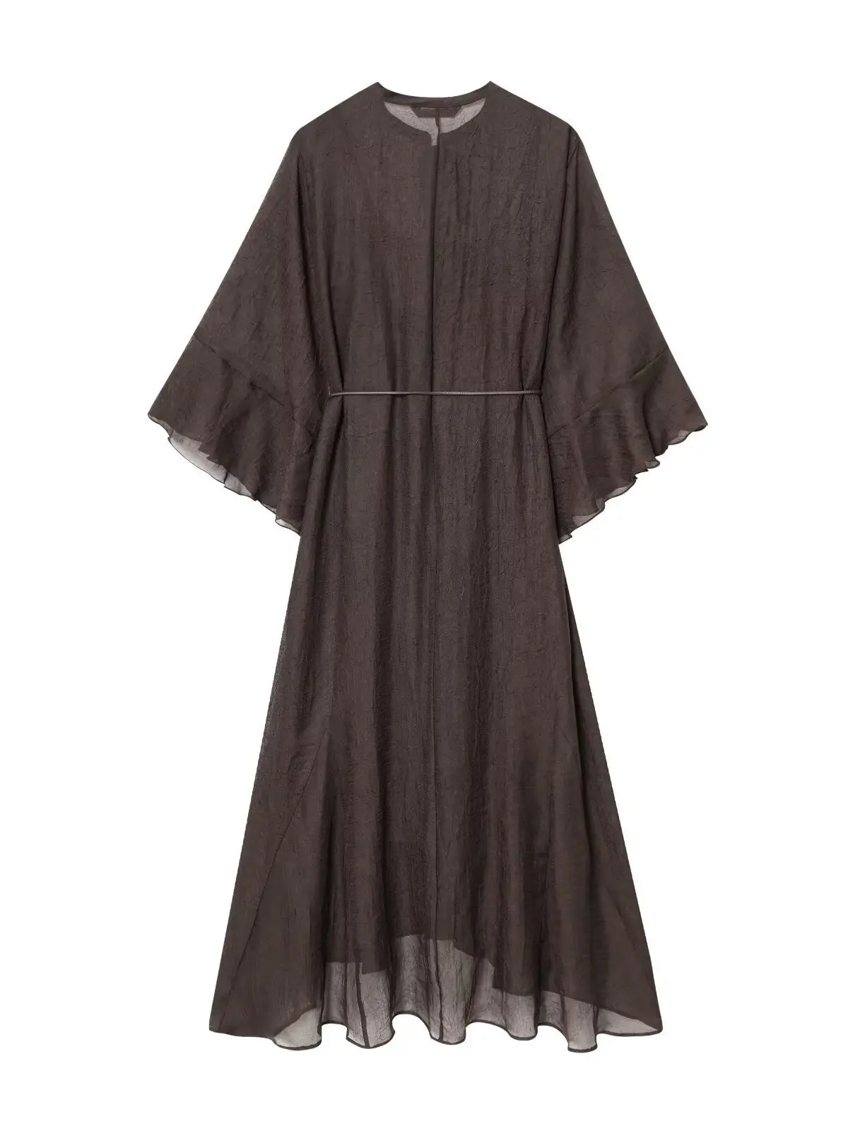 تنورة ZARZ Sli للسيدات غير رسمية بحزام متوسط الطول من البوليستر المحبوك طويلة Sve على شكل حرف a Dr صيف 2025